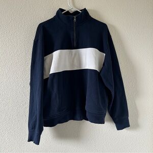 Old Navy Popover Sweater Women’s Large 1/3 Zip Preppy Lounge Cozy